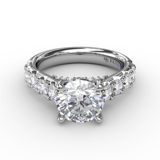 Fana Diamond Engagement Ring In 14K White Gold With 1.13Ct Diamonds