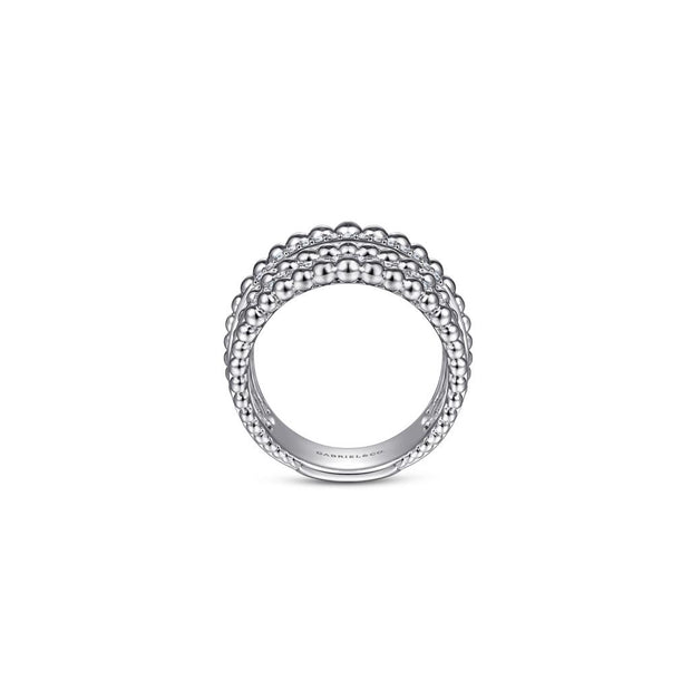 Gabriel White Sapphire Ring in Sterling Silver