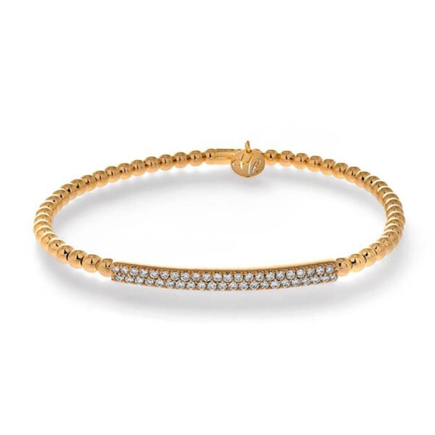 Hulchi Belluni Stretch Diamond Bracelet in 18k Yellow Gold