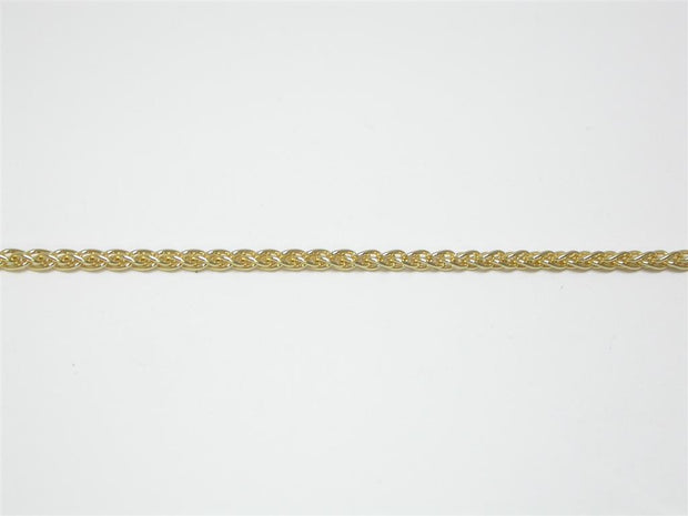 20" small wheat chain in 14k yellow gold