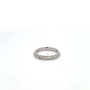 Plateau Jewelers Contour Prong Diamond Band in 14k White Gold. .50 ct