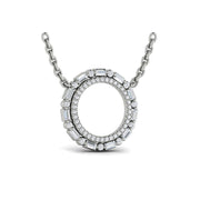 VLORA Diamond Necklace in 14K White Gold with 0.42ct