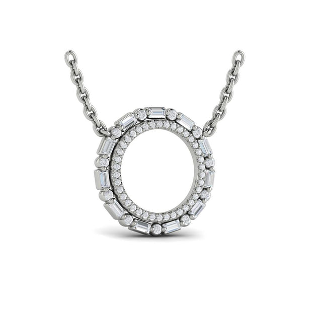 VLORA Diamond Necklace in 14K White Gold with 0.42ct