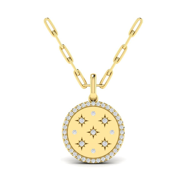 Vlora Diamond Pendant in 14K Yellow Gold with 0.26cts