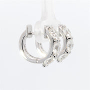 Plateau Jewelers Diamond Hoop Earrings in 14k White Gold. 3.00 ctw
