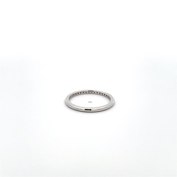 Plateau Jewelers Contour Prong Diamond Band in 14k white gold. .19 ct