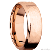 8 mm wide High Bevel 14K Rose Gold band.