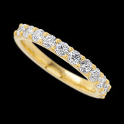 14K Yellow Gold band with 11 Round Lab Grown Diamond (ST) having TCW-.77