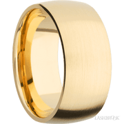 10 mm wide Domed 14K Yellow Gold band.