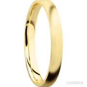 3 mm wide Domed 14K Yellow Gold band.