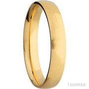 4 mm wide Domed 14K Yellow Gold band.