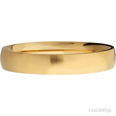 4 mm wide Domed 14K Yellow Gold band.