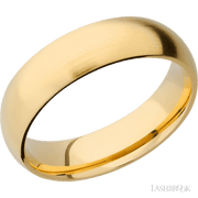 6 mm wide Domed 14K Yellow Gold band.
