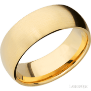 8 mm wide Domed 14K Yellow Gold band.