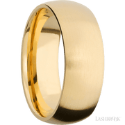 8 mm wide Domed 14K Yellow Gold band.