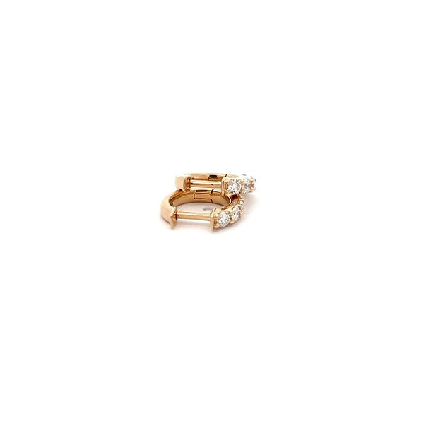 Plateau Jewelers Diamond Hoop Earrings. 14ky .485 ct