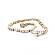 Plateau Jewelers Diamond Tennis Bracelet in 14k white gold.  3.02 ct