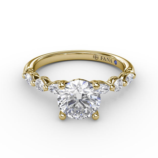 Fana Diamond Engagement Ring In 14K Two Tone