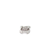 Plateau Jewelers' small hoop earrings in 14k white gold