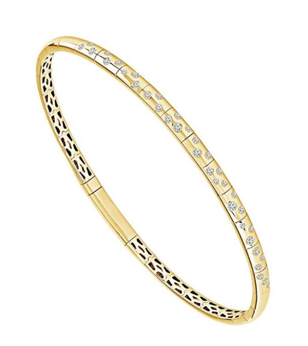 iDD Flexible Bangle in 14k Yellow Gold with .33 tcw