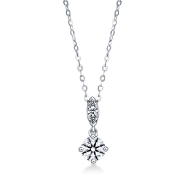 Hearts On Fire Aerial Petite Drop Diamond Pendant in 18K White Gold with 0.35ctw