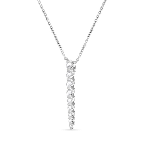 Memoire Identity Diamond Pendant in 18K White Gold with 0.81cts.