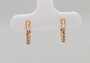 Diamond Hoop Earrings in 14k Yellow gold