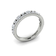 Vlora Diamond Ring with Marquise and Round Diamonds in Platinum