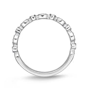 Memoire' Vintage Inspired Diamond Ring in 18k White Gold