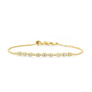 Hearts On Fire Aerial Dewdrop Bracelet in 18k Yellow Gold. .42 ct.
