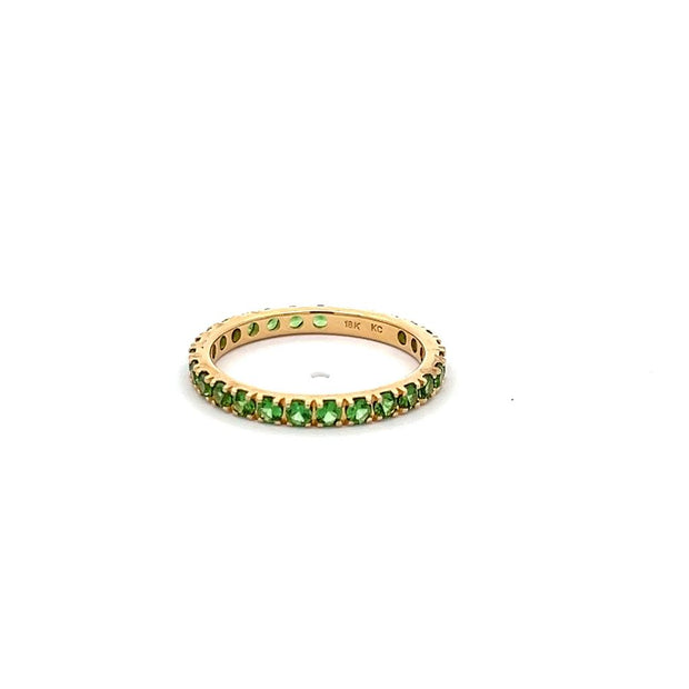 Kimberly Collins Tsavorite Garnet Eternity Band in 18k Yellow Gold