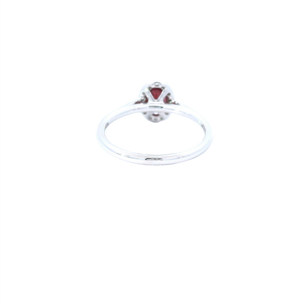 Ruby and Diamond Ring in 14k White Gold