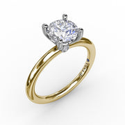 FANA Diamond Solitaire Engagement Ring in 14K Yellow Gold