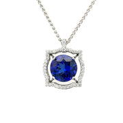 Plateau Jewelers Tanzanite Pendant in 14k White Gold.