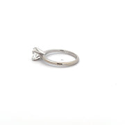 Solitaire Engagement Ring in 14k White Gold with .97 ct. G/SI-1 Fire Cushion.