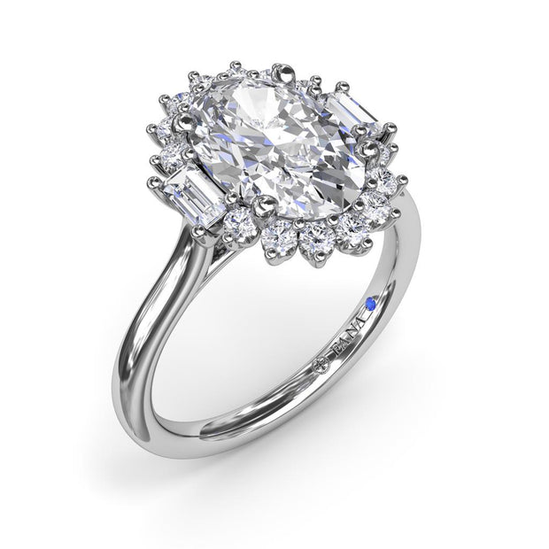 Fana Diamond Engagement Ring in 14K White Gold