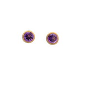 Kimberly Collins Amethyst Earrings in 18k Yellow Gold