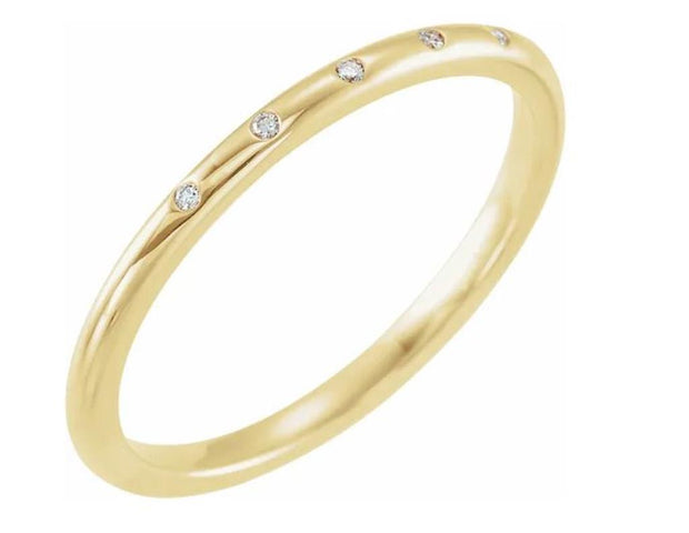 Stuller 14k Yellow Gold Stackable Ring with Diamond