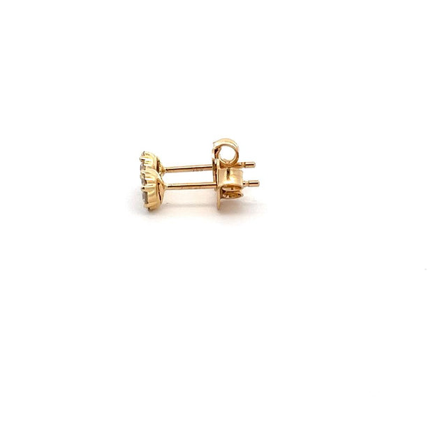 Diamond Cluster Stud Earrings in 18k Yellow Gold. .30 ct.