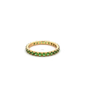 Kimberly Collins Tsavorite Garnet Eternity Band in 18k Yellow Gold