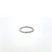 Plateau Jewelers Contour Prong Diamond Band in 14k white gold. .19 ct