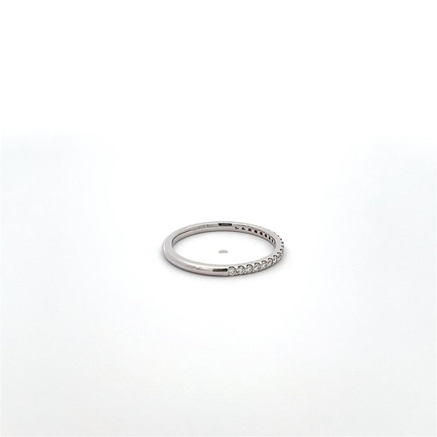 Plateau Jewelers Contour Prong Diamond Band in 14k white gold. .19 ct