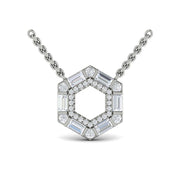 VLORA Diamond Necklace in 14K White Gold with 0.57cts