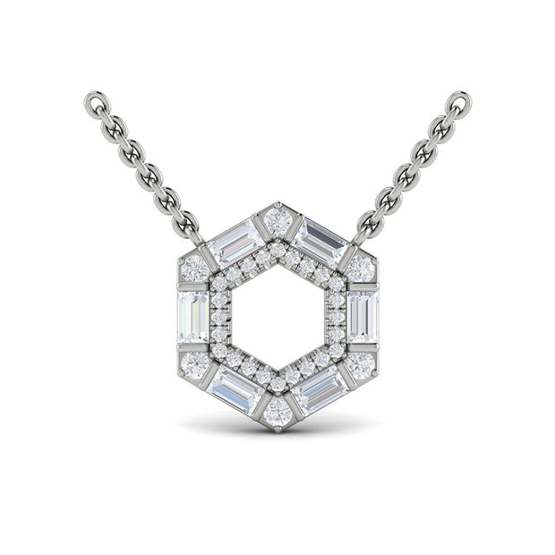 VLORA Diamond Necklace in 14K White Gold with 0.57cts
