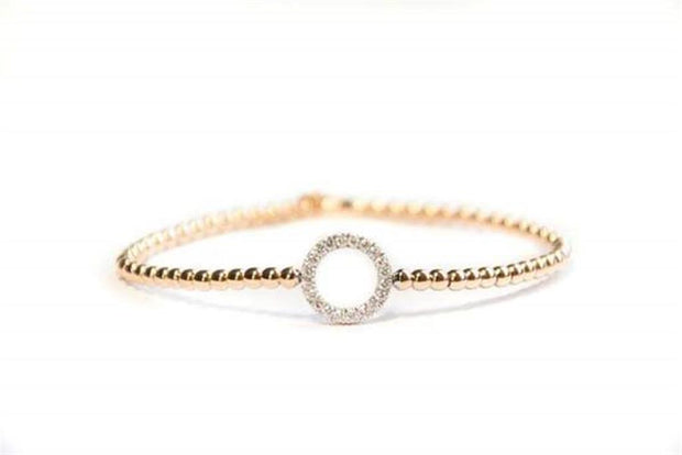 Hulchi Belluni Diamond Stretch Bracelet in 18k Yellow Gold