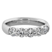Hearts On Fire signature five stone band. 1.05 ct