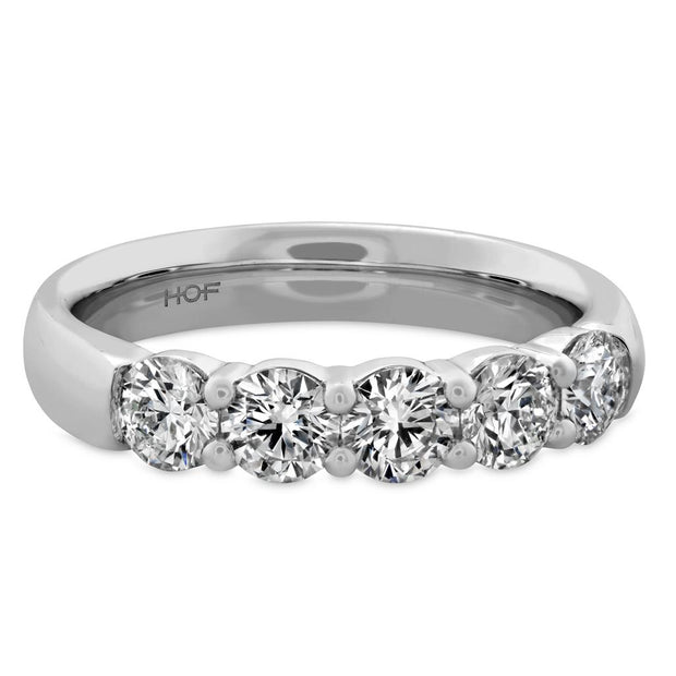 Hearts On Fire signature five stone band. 1.05 ct