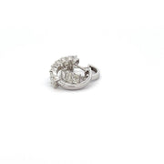 Diamond Hoop Earrings with Emerald Cut Diamonds