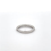 Ava Couture Emerald Cut Diamond Band in 18k White Gold. 1.15 ct.