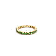 Kimberly Collins Tsavorite Garnet Eternity Band in 18k Yellow Gold